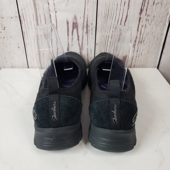 Sketchers Memory Foam Slip On Loafer Shoes Womens Sz 8.5M Air Cooled Mesh Black - Picture 6 of 7